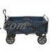 Mac Sports Collapsible Folding Outdoor Garden Utility Wagon Cart w/ Table, Blue   